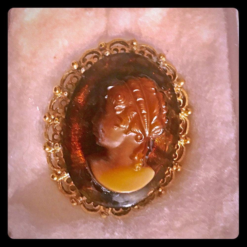 Vintage Cameo Brooch or Pendant 50s/60s